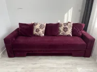 Canapea extensibila cu lada mov 