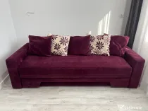 Canapea extensibila cu lada mov