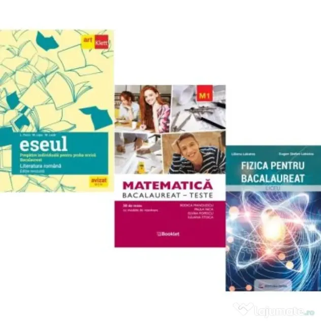 Pachet Bacalaureat 2026. Eseul. Literatura Romana. Pregatire individuala pentru proba scrisa, Matematica M1. Teste si Fizica - Liliana Paicu, Rodica M