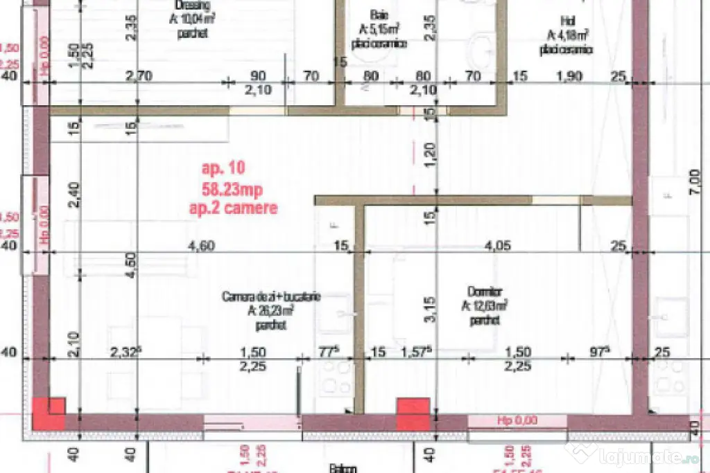 Apartament 2 camere, 58.23 mp , Zona Calea Turzii /Cluj Napo - Cluj-Napoca (Cluj)