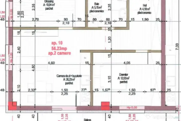 Apartament 2 camere, 58.23 mp , Zona Calea Turzii /Cluj Napo - Cluj-Napoca (Cluj)