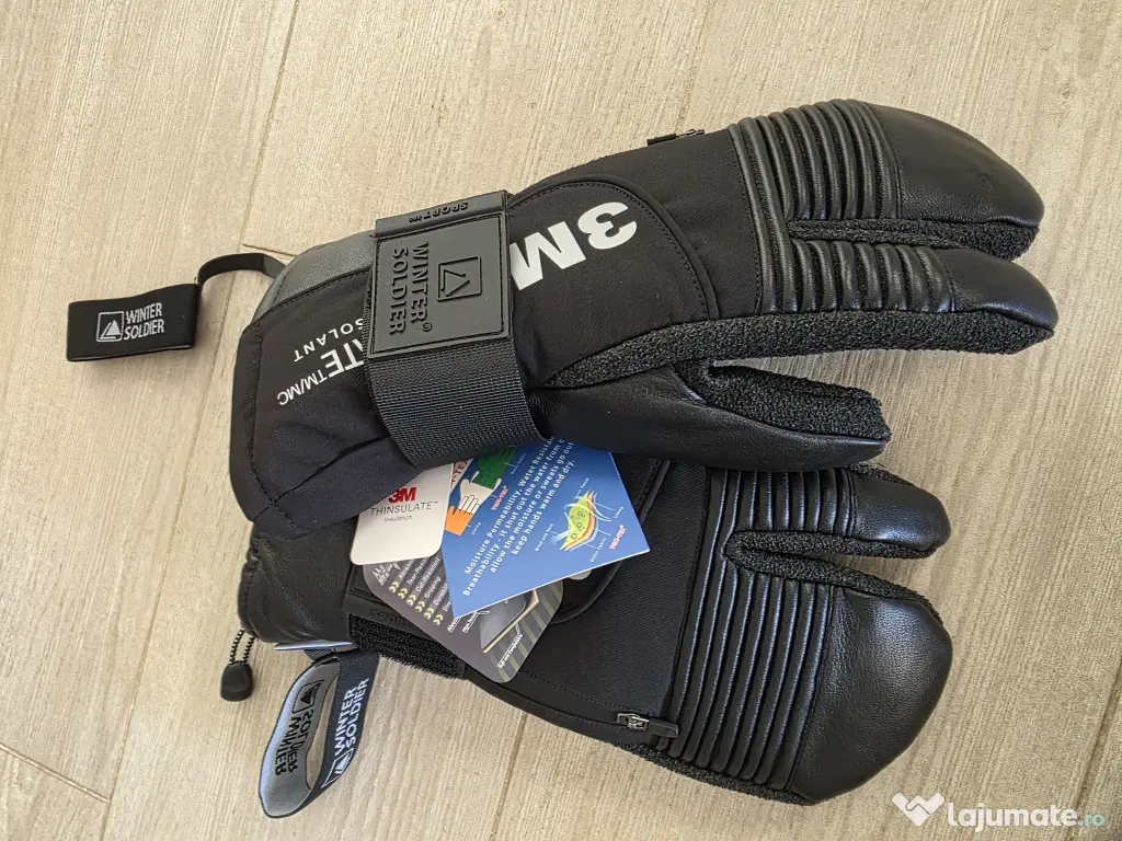 Manusi 3M Thinsulate schi ski sky unisex calde maro M si negre L
