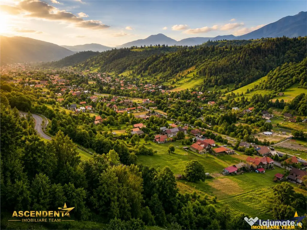 FILM! 1.450 mp intravilan, la DN, incantare peisagistica, Br - Moieciu de Jos (Brasov)