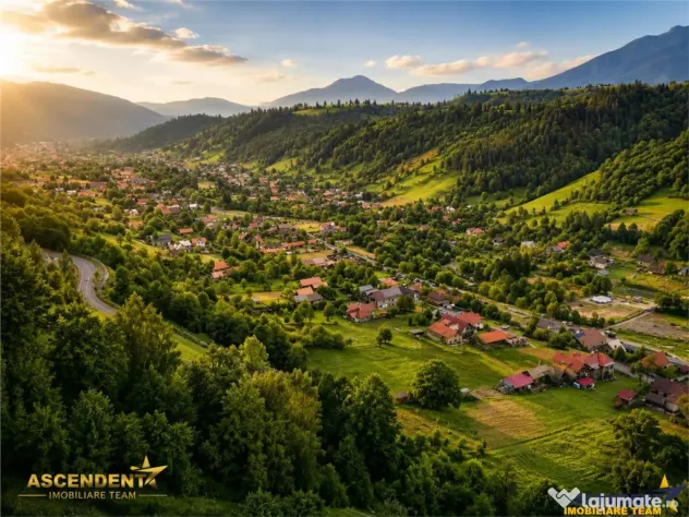 FILM! 1.450 mp intravilan, la DN, incantare peisagistica, Br - Moieciu de Jos (Brasov)