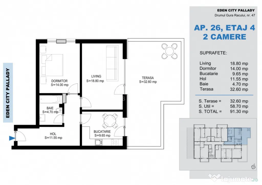 2 Camere Modern cu Terasa Generoasa | La 15 Min de Metrou | - Bucuresti (Bucuresti-Ilfov)