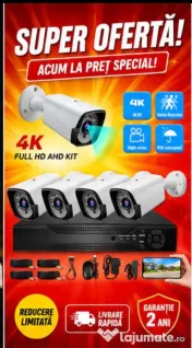 Vindem si Montam Camere Supraveghere Video KIT Complet 4/8/12 CAMERE 