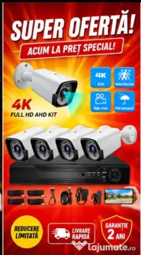 Vindem si Montam Camere Supraveghere Video KIT Complet 4/8/12 CAMERE