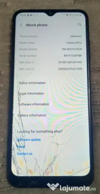 Samsung Galaxy A03s incarcare si ecran defecte 