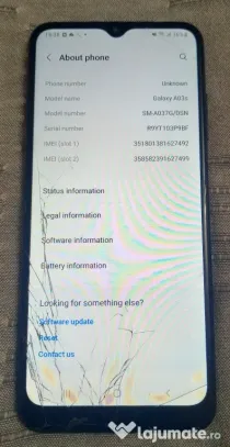 Samsung Galaxy A03s incarcare si ecran defecte