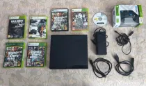 Consolă Xbox 360 E + Manetă și 6 jocuri (GTA V, GTA IV, Forza Horizon etc.)