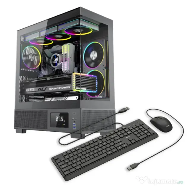 Sistem desktop pc gaming optimx kian dominion cu procesor intel® core™ i7 9700f, 16gb ddr4, 480gb ss
