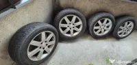 Set Jante Aliaj 16" 5x110 Opel / Saab + Anvelope Vară 205/55 R16 DOT 2022