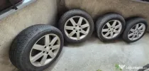 Set Jante Aliaj 16" 5x110 Opel / Saab + Anvelope Vară 205/55 R16 DOT 2022