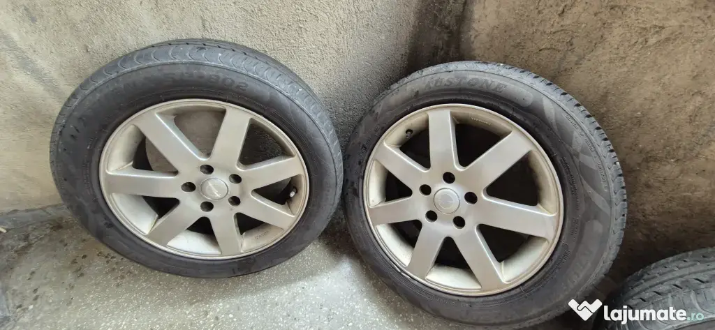 Set Jante Aliaj 16" 5x110 Opel / Saab + Anvelope Vară 205/55 R16 DOT 2022