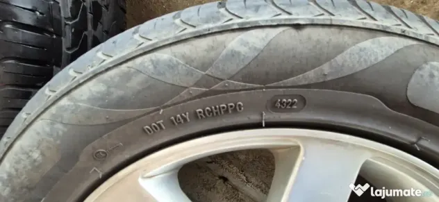 Set Jante Aliaj 16" 5x110 Opel / Saab + Anvelope Vară 205/55 R16 DOT 2022
