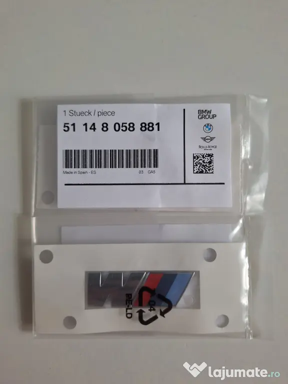 Set 2 embleme BMW OEM portbagaj originale