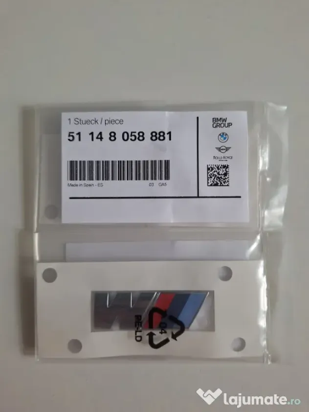 Set 2 embleme BMW OEM portbagaj originale