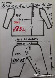 Costum Dovlecel pentru copii 8-9-10-11-12-13 ani,185 lei