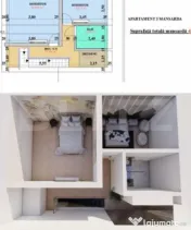 Apartament cu 3 camere + mansardă| Rediu – Str. Prisăcii 