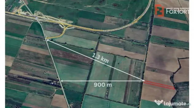Teren extravilan arabil 4.803 mp - aproape de centura Timiso - Giroc (Timis)