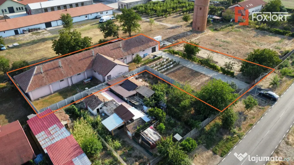 Spatiu de productie, 10 incaperi, 382 mp utili, 1800 mp tere - Peciu Nou (Timis)