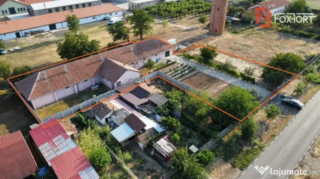 Spatiu de productie, 10 incaperi, 382 mp utili, 1800 mp tere - Peciu Nou (Timis)