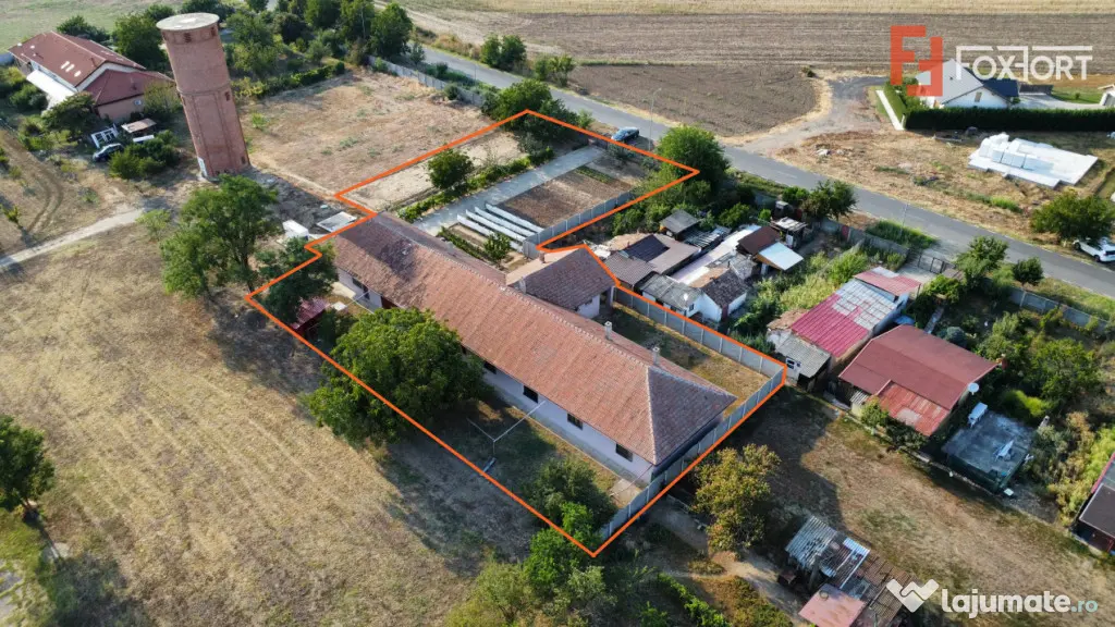 Spatiu de productie, 10 incaperi, 382 mp utili, 1800 mp tere - Peciu Nou (Timis)