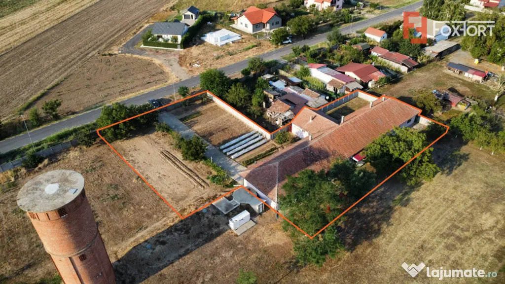 Spatiu de productie, 10 incaperi, 382 mp utili, 1800 mp tere - Peciu Nou (Timis)