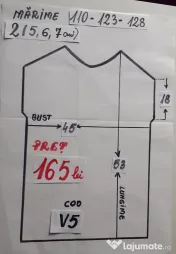 Costum Vanata pentru copii, 3-4- 5-6-7 ani ,165 lei 