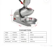 Masina electrica de ras gheata zdrobitor - pentru granita, casnic si comercial 