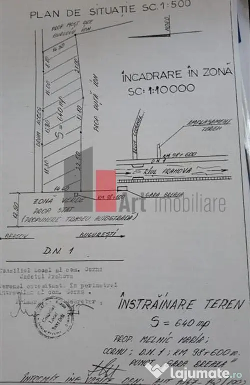 Teren de vanzare Breaza Cornu iesire la DN 1 - Cornu (Prahova)