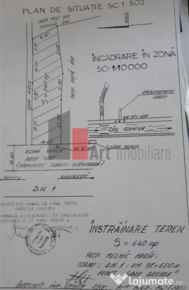 Teren de vanzare Breaza Cornu iesire la DN 1 - Cornu (Prahova)