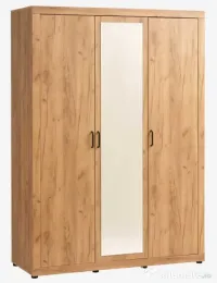 Dulap dormitor Jysk Lintrup Stejar 60x157x220 cm, 3 uși și 2 compartimente