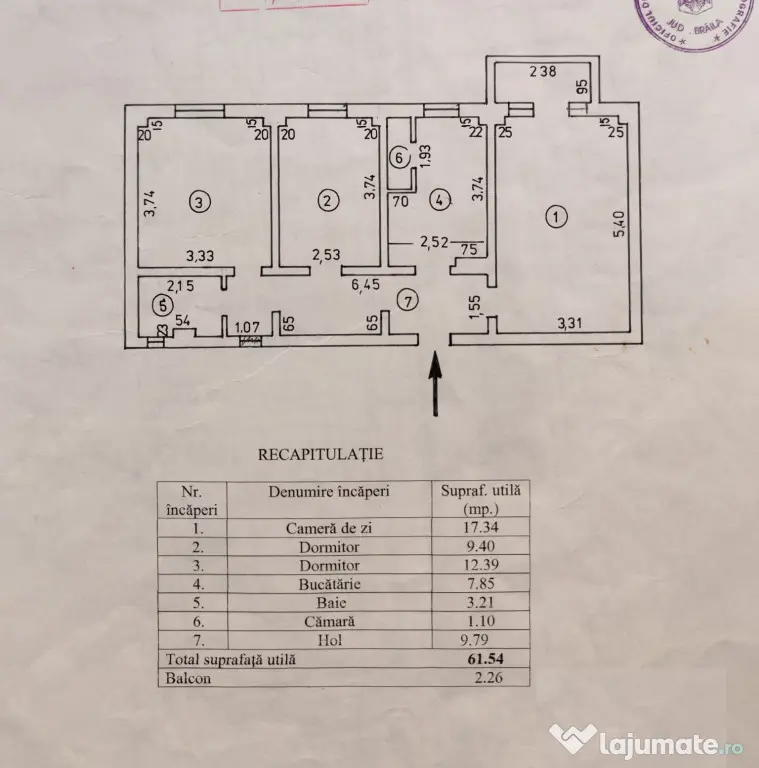 Apartament 3 camere confort 1 Plantelor, Mobilat Utilat, eta - Braila (Braila)