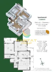 Pallady 3 camere decomandat spatios 98 mp bloc tip Boutique 