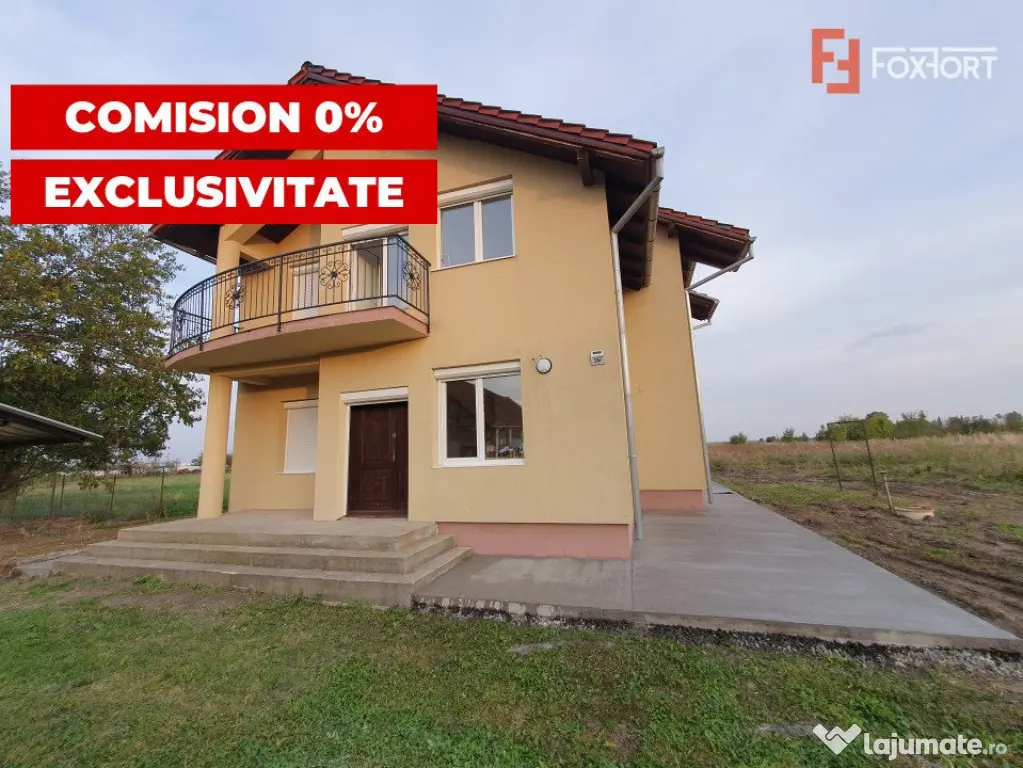 Vila cu 5 camere, 236 mp, teren 5805 mp, gaz, Brestea - Dent - Brestea (Timis)