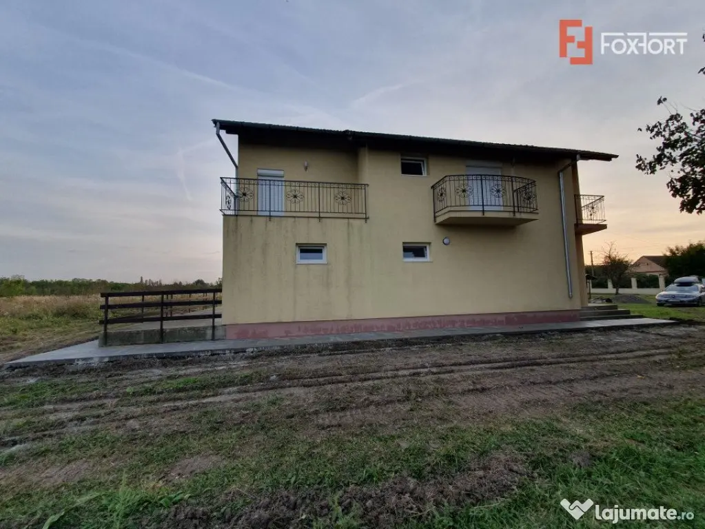 Vila cu 5 camere, 236 mp, teren 5805 mp, gaz, Brestea - Dent - Brestea (Timis)