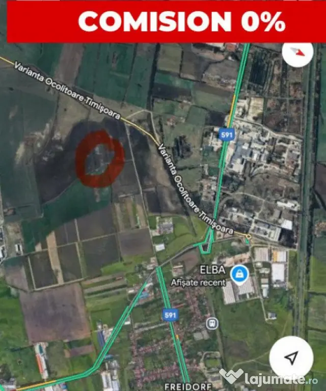 COMISION 0% Teren 7656 mp, extravilan agricol, zona Freidorf - Timisoara (Timis)