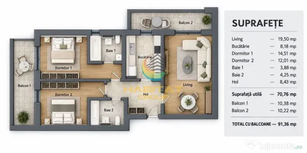 Apartament 3 camere - metrou Nicolae Teclu - Bucuresti (Bucuresti-Ilfov)