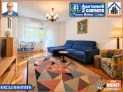 Apartament 3 camere, 2 bai, 3 balcoane | Renovat | Mobilat | Utilat 