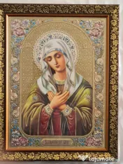 Icoana SF Paraschieva,Maica Domnului,Ierusalima-Relief 