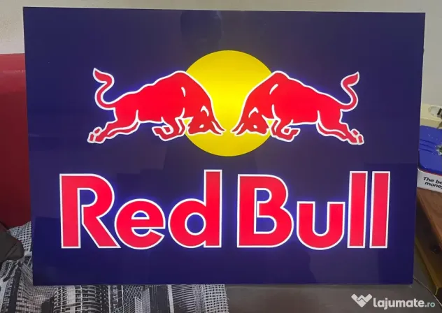 Panou Luminos Red Bull Original Alrec 69x49 cm - Casetă Luminoasă Bar / Man Cave