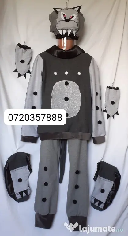 Costum Lup pentru copii3-4-5-6- 7-8-9 ani, 175 lei