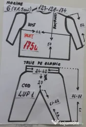 Costum Lup pentru copii3-4-5-6- 7-8-9 ani, 175 lei