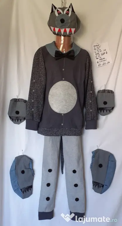 Costum Lup pentru copii3-4-5-6- 7-8-9 ani, 175 lei