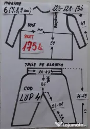 Costum Lup pentru copii3-4-5-6- 7-8-9 ani, 175 lei