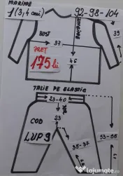 Costum Lup pentru copii3-4-5-6- 7-8-9 ani, 175 lei