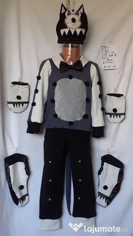 Costum Lup pentru copii3-4-5-6- 7-8-9 ani, 175 lei