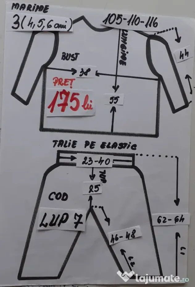 Costum Lup pentru copii3-4-5-6- 7-8-9 ani, 175 lei