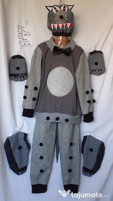 Costum Lup pentru copii3-4-5-6- 7-8-9 ani, 175 lei